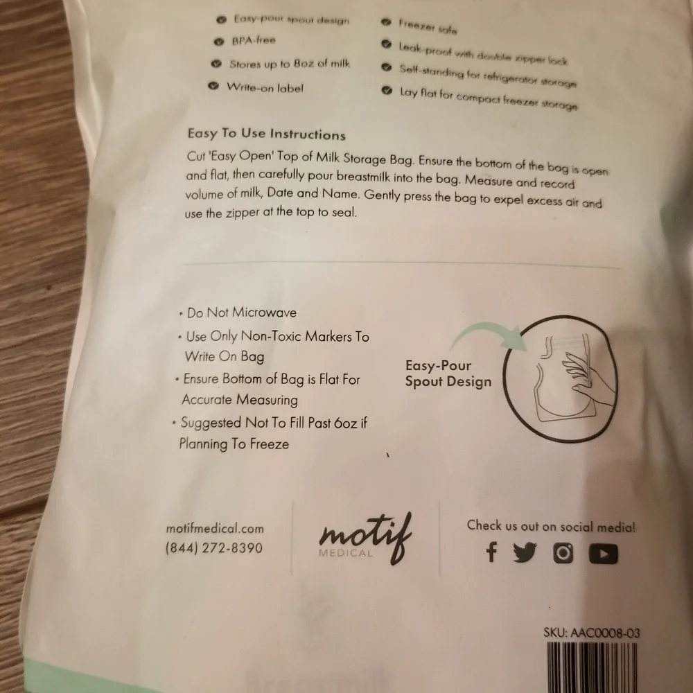 NEW Breastmilk storage bags 90ct.